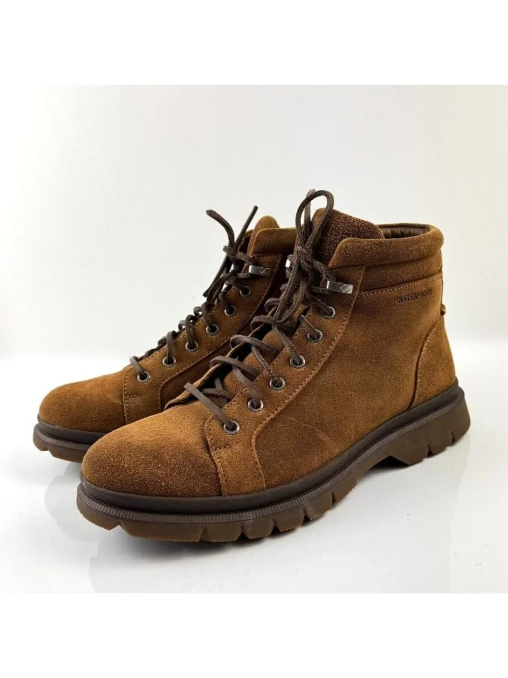 Sperry Top-Sider Mens Hiking Boots Watertown LTT Waterproof US 8.5 M Brown Suede